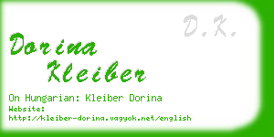 dorina kleiber business card